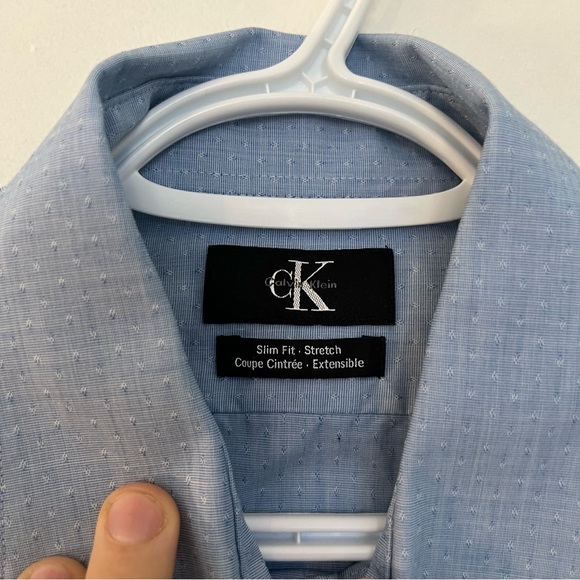 👔 Calvin Klein Dress Shirt Slim Fit Stretch Extensible - Picture 4 of 7